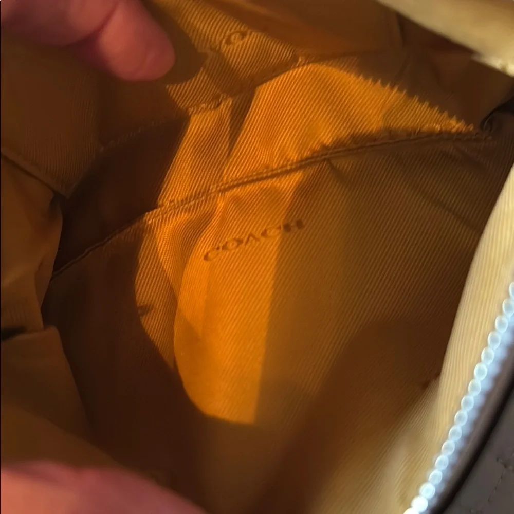 Coach Cream Pebbled Leather Clutch - Picture 2 of 3